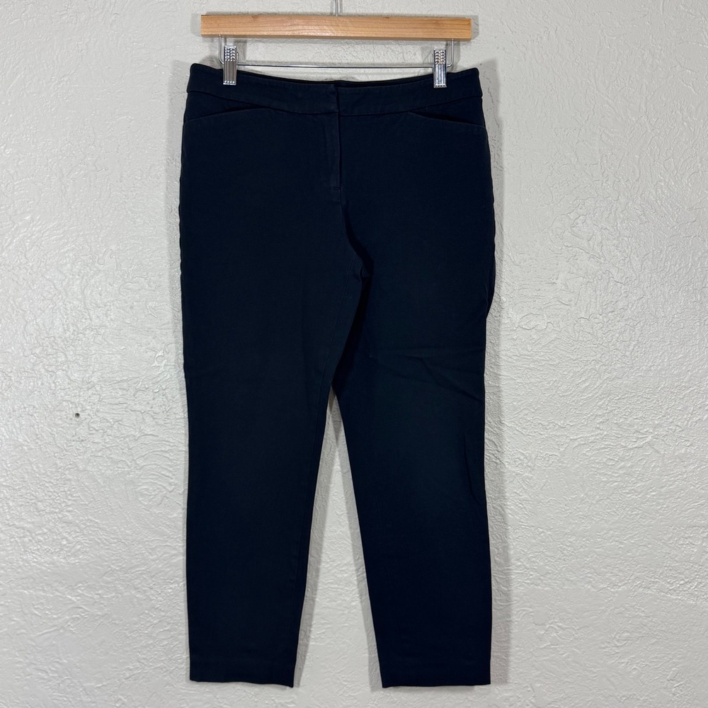 Halogen Cropped Dress Pants Trousers 8 Capri Stretch Minimalist Career Business - Picture 1 of 11